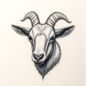 Micro Realism Goat Tattoo