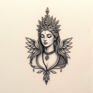 Micro Realism Goddess Tattoo
