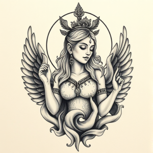 Micro-Realism Goddess Tattoo