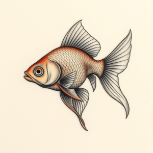 Micro Realism Goldfish Tattoo