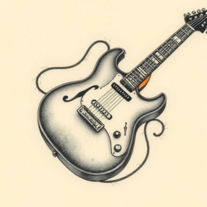 Micro-Realism Guitar Tattoo