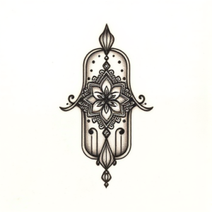 Micro Realism Hamsa Tattoo