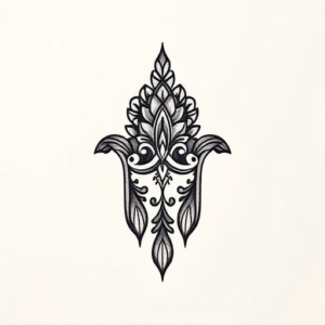 Micro-Realism Hamsa Tattoo