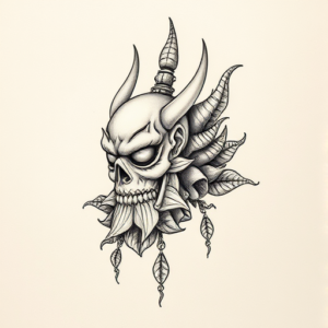 Micro Realism Hannya Tattoo