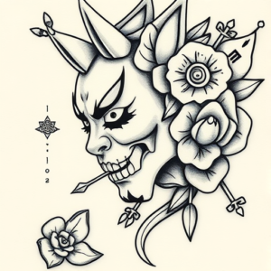 Micro-Realism Hannya Tattoo