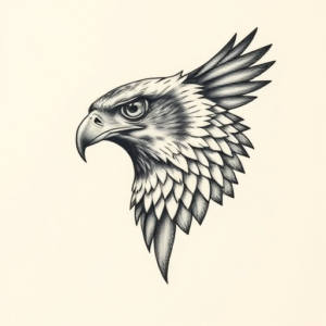 Micro-Realism Hawk Tattoo