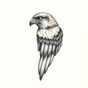 Micro Realism Hawk Tattoo