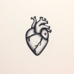 Micro Realism Heart Tattoo