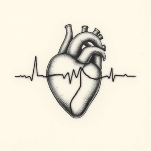 Micro-Realism Heartbeat Tattoo