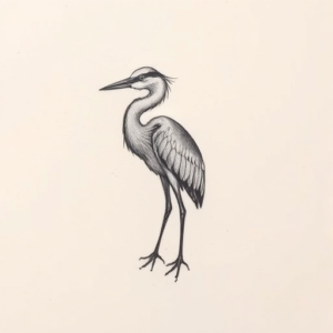 Micro Realism Heron Tattoo