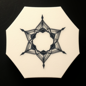 Micro-Realism Hexagon Tattoo