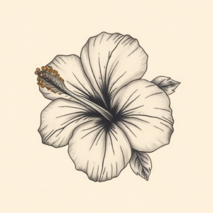 Micro-Realism Hibiscus Tattoo