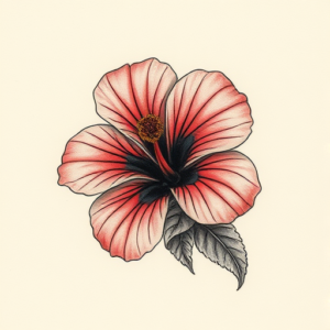 Micro Realism Hibiscus Tattoo