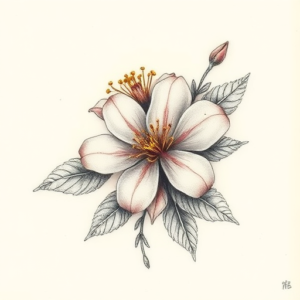 Micro-Realism Honeysuckle Tattoo