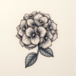 Micro Realism Hydrangea Tattoo