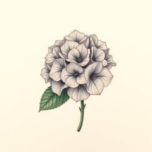 Micro-Realism Hydrangea Tattoo