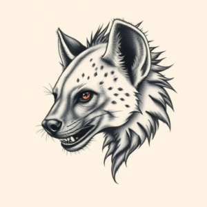 Micro-Realism Hyena Tattoo