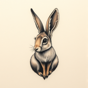 Micro Realism Jackalope Tattoo