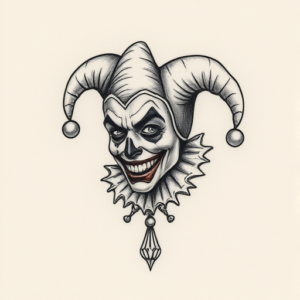Micro Realism Jester Tattoo