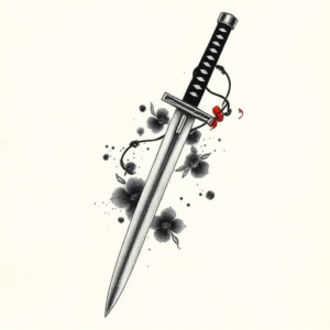 Micro-Realism Katana Tattoo