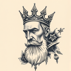 Micro-Realism King Tattoo
