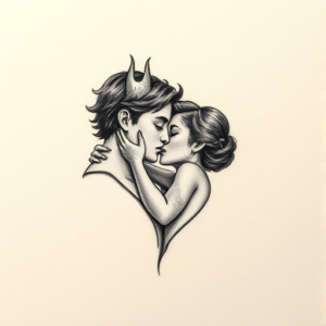 Micro Realism Kiss Tattoo