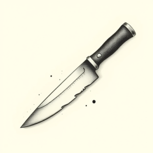 Micro-Realism Knife Tattoo