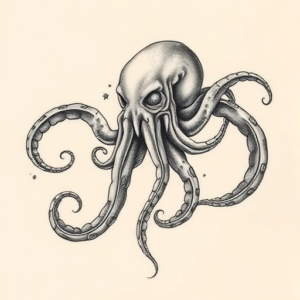 Micro-Realism Kraken Tattoo