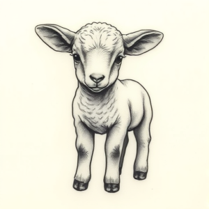 Micro Realism Lamb Tattoo