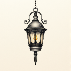 Micro Realism Lantern Tattoo