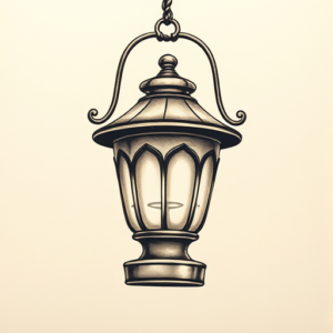 Micro-Realism Lantern Tattoo