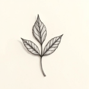 Micro Realism Leaf Tattoo
