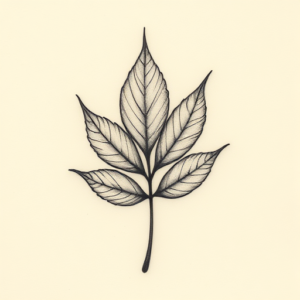 Micro-Realism Leaf Tattoo
