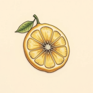 Micro-Realism Lemon Tattoo