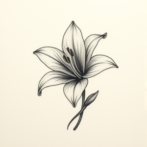Micro Realism Lily Tattoo