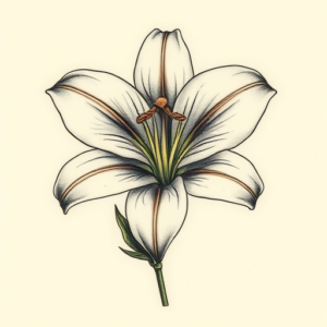 Micro-Realism Lily Tattoo