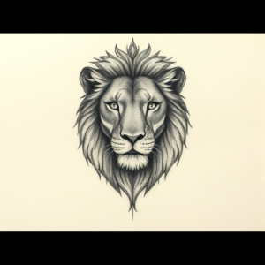 Micro Realism Lion Tattoo