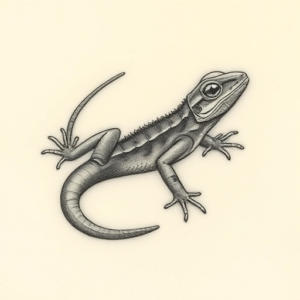 Micro Realism Lizard Tattoo
