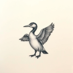 Micro Realism Loon Tattoo
