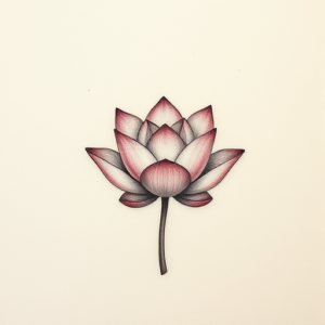 Micro Realism Lotus Tattoo