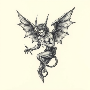 Micro Realism Lucifer Tattoo