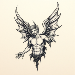 Micro-Realism Lucifer Tattoo