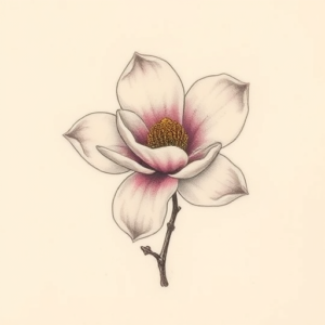 Micro-Realism Magnolia Tattoo