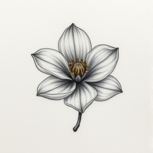 Micro Realism Magnolia Tattoo
