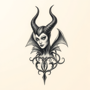Micro Realism Maleficent Tattoo