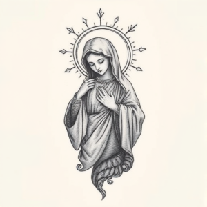 Micro Realism Mary Tattoo