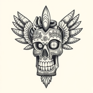 Micro-Realism Mictlantecuhtli Tattoo