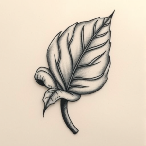 Micro Realism Monstera Tattoo