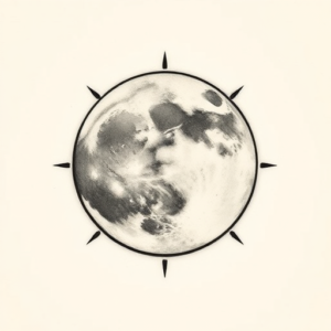 Micro-Realism Moon Tattoo