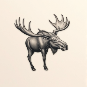 Micro Realism Moose Tattoo